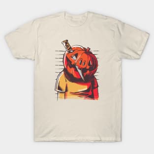 Pumpkin Head Mug Shot T-Shirt